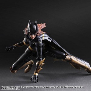 Batgirl Arkham Knight figure stealth black gold armor crouching