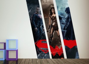 Batman V Superman and Wonder Woman wall decals from Wall-Ah!