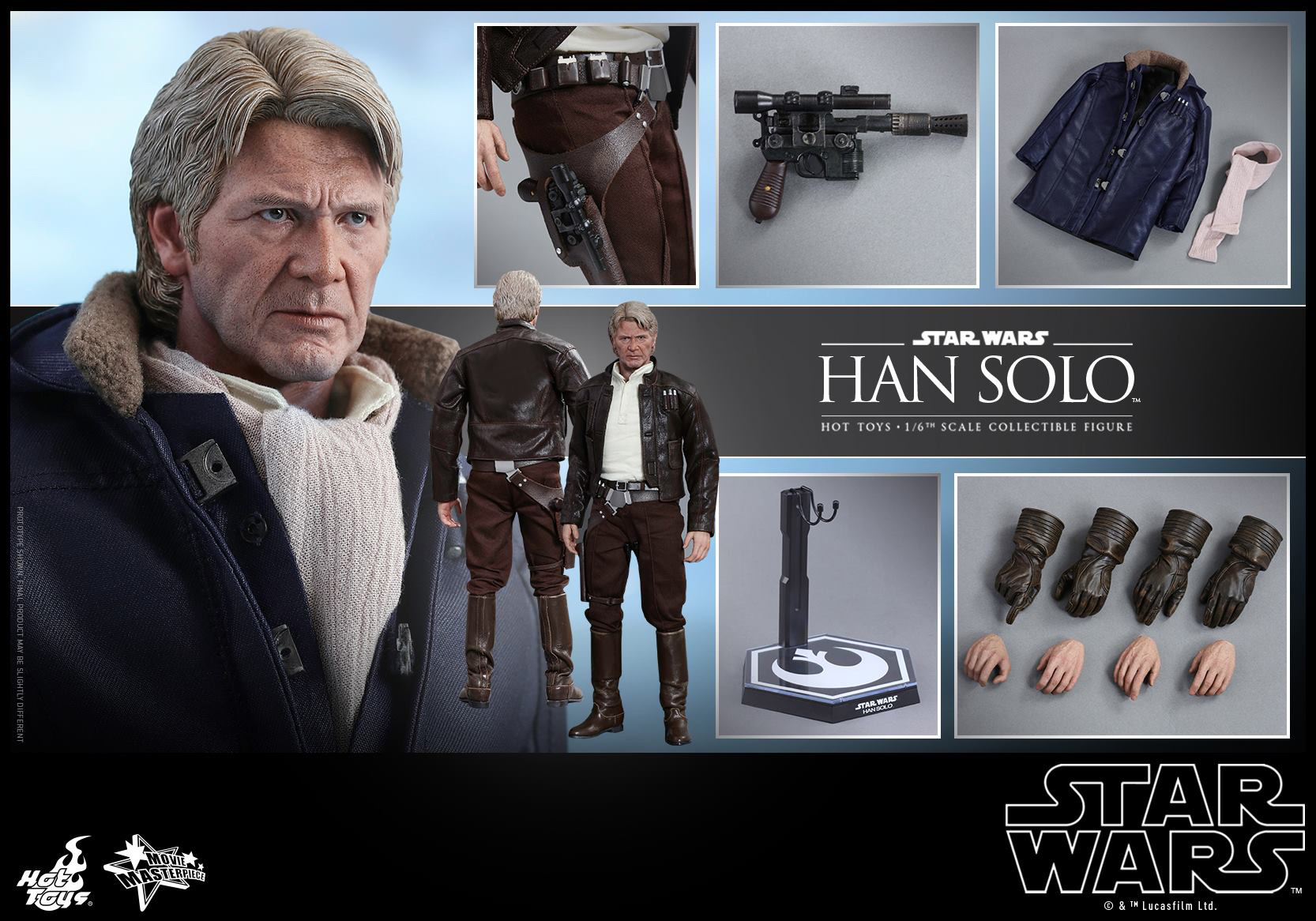 cool Han Solo & Chewie Get Bittersweet 'Force Awakens' Hot Toys Figs