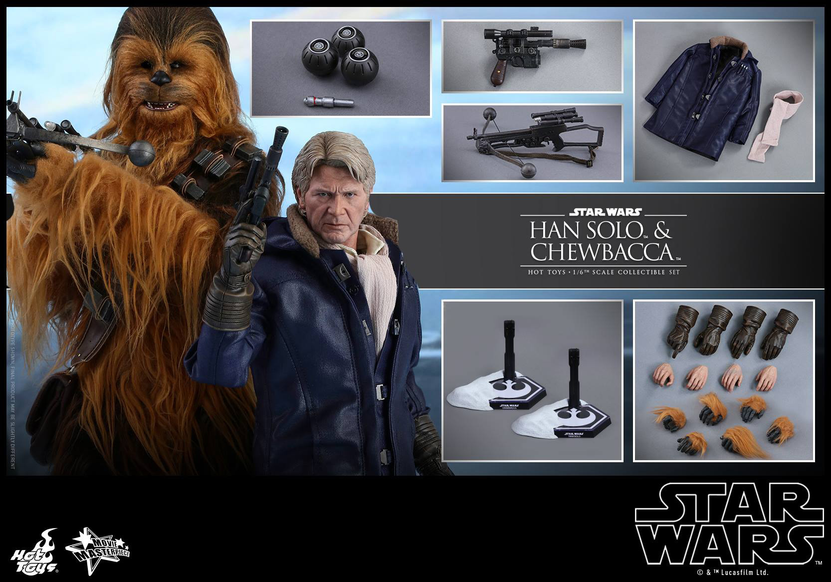 Han Solo & Chewie Get Bittersweet ‘Force Awakens’ Hot Toys Figs