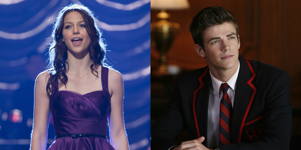 Grant Gustin and Melissa Benoist in their 'Glee' days (via Fox).