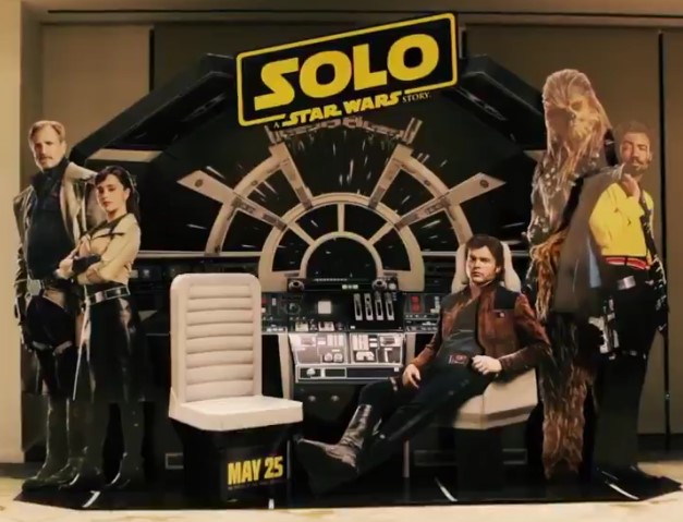 12 Solo Star Wars Standee Solo: A Star Wars Story Standee Lets Fans Sit in the Cockpit of the Falcon