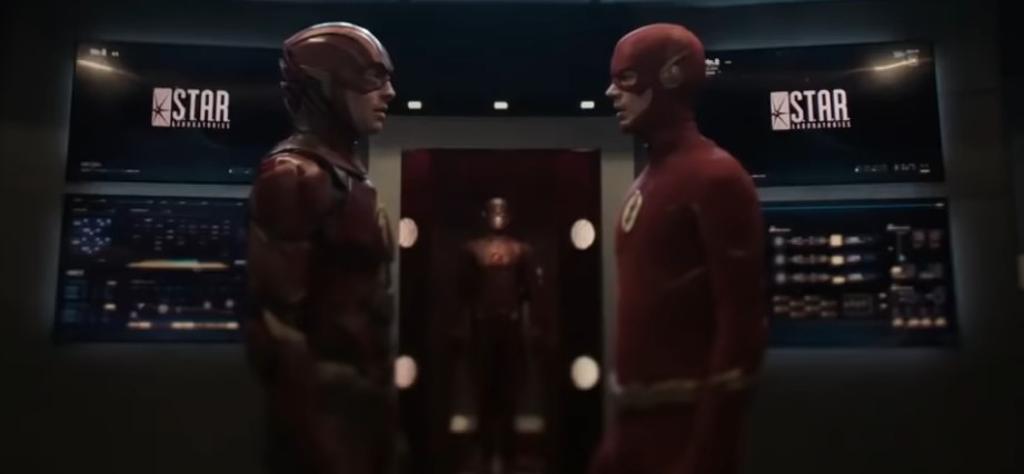 Grant Gustin’s Flash Meets Ezra Miller’s in Crisis on Infinite Earths