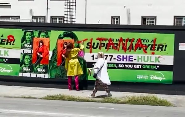 Titania Spotted IRL Vandalizing Some She-Hulk Ads