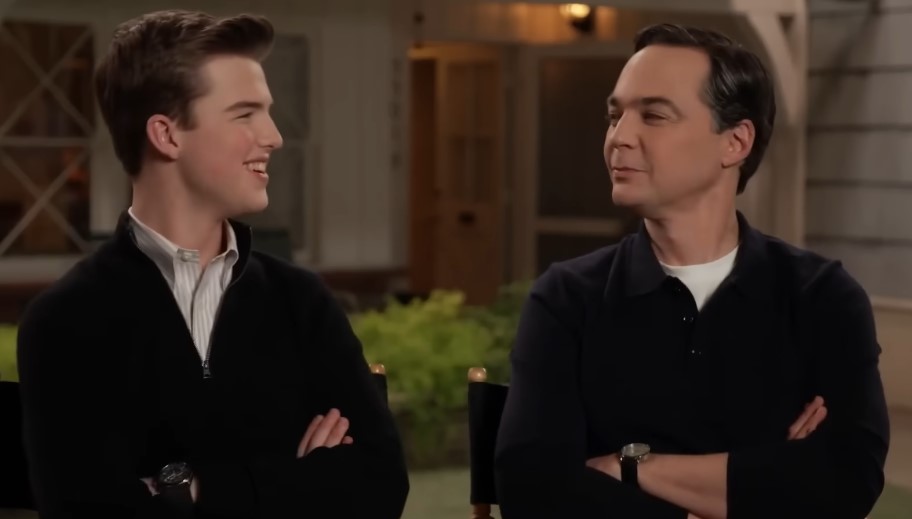 13 Young Sheldon BTS Jim Parsons Iain Armitage Watch Behind-the-Scenes Preview for the Finale of Young Sheldon